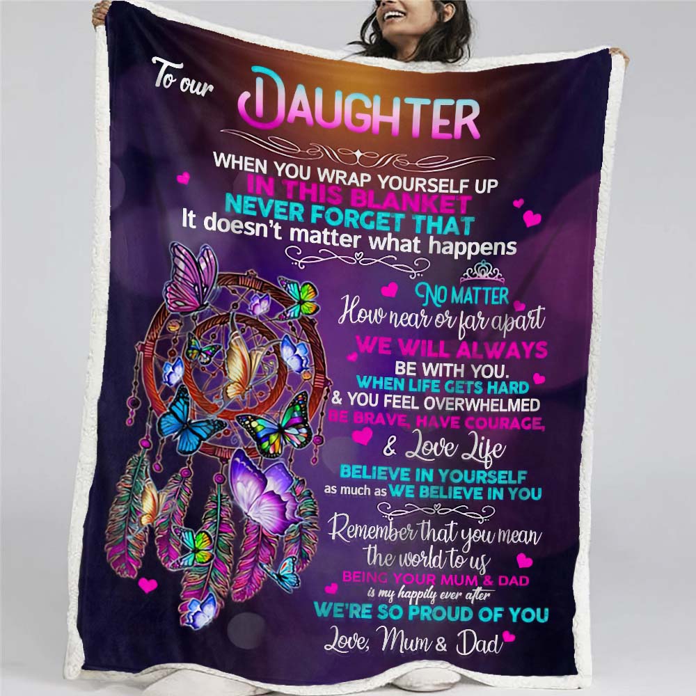 To My Daughter - From Mom & Dad - A651 - Premium Blanket