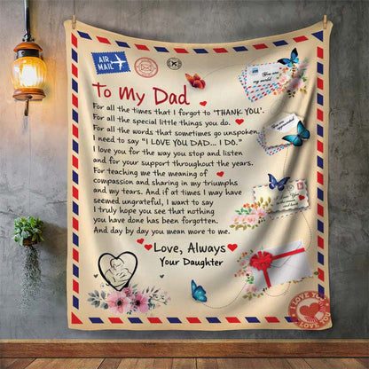 To My Dad - From Daughter  - A721 - Premium Blanket