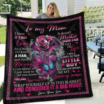 To My Mom - From Son  - A723 - Premium Blanket