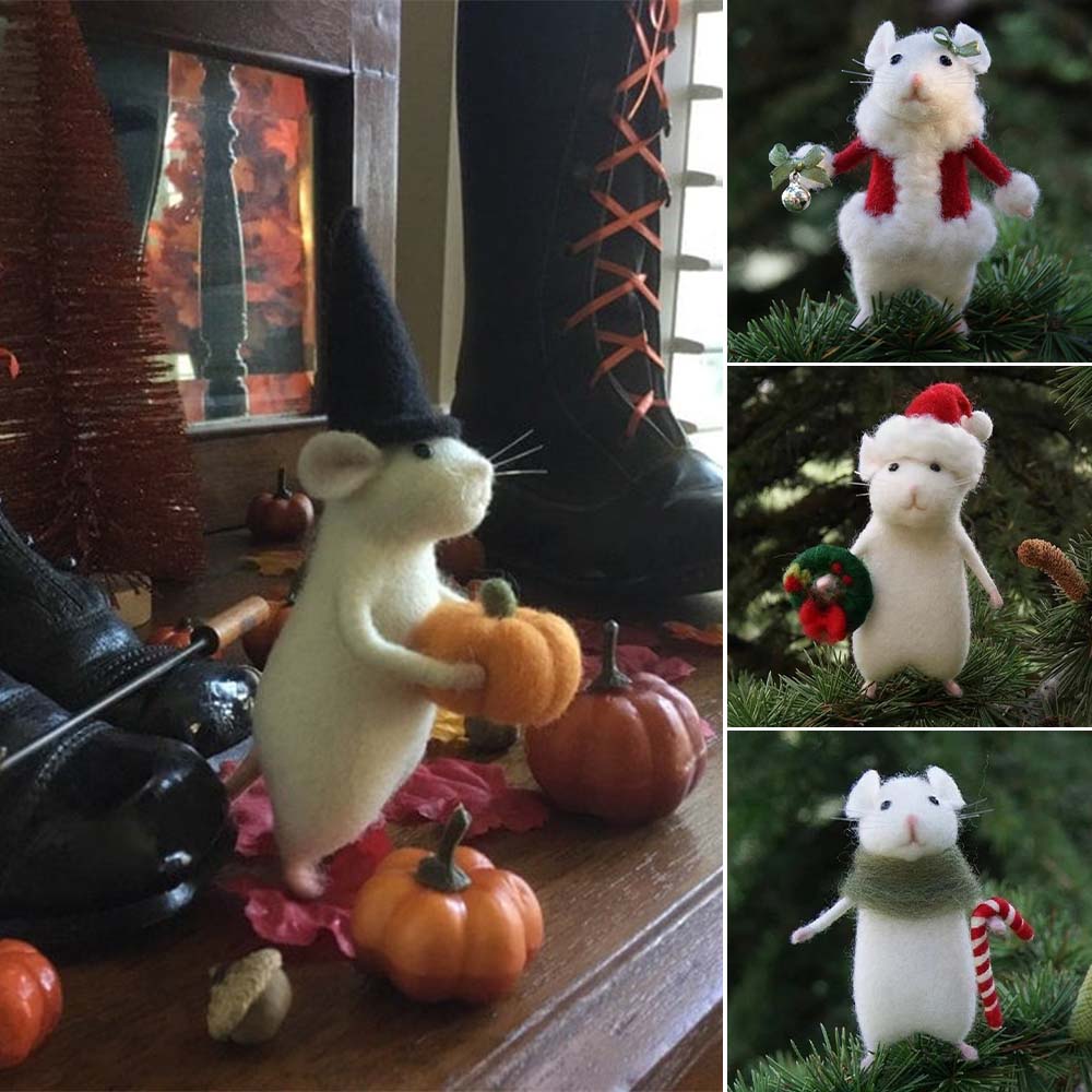 Handmade Mouse Bringing Holiday Cheer to Life