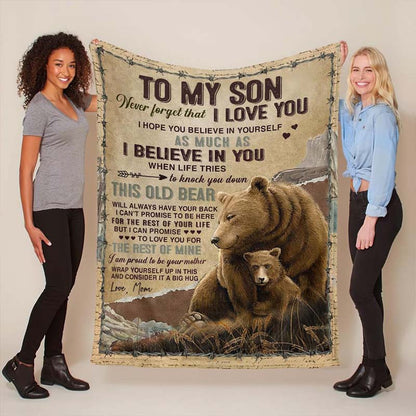 I Believe In You - A932 - Brown Bear Premium Blanket