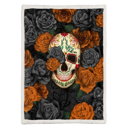 Rose Skull - B184 - Premium Blanket