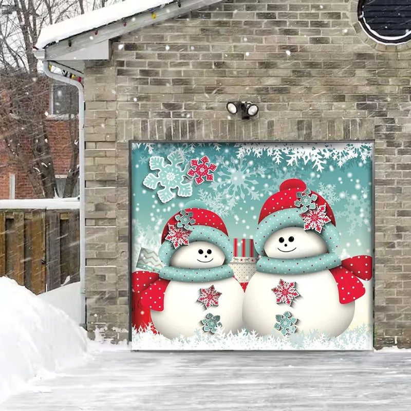 Snowmen Christmas Garage Door Covers CC011