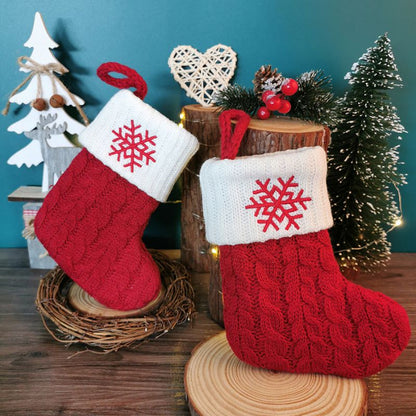 🎄Xmas Gift Bag🎄 Red Knit Alphabet Christmas Stocking