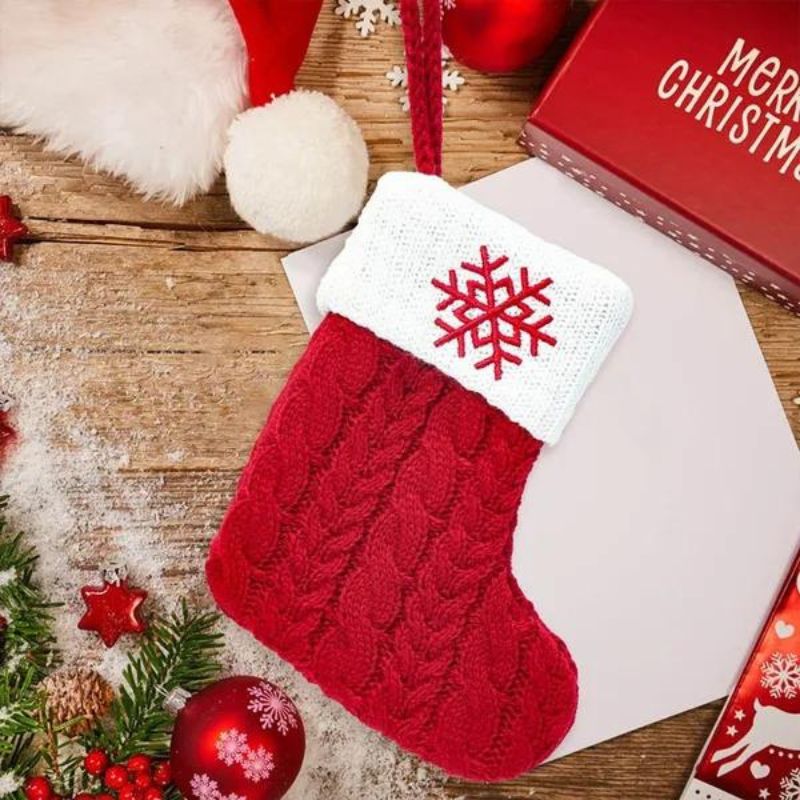 🎄Xmas Gift Bag🎄 Red Knit Alphabet Christmas Stocking