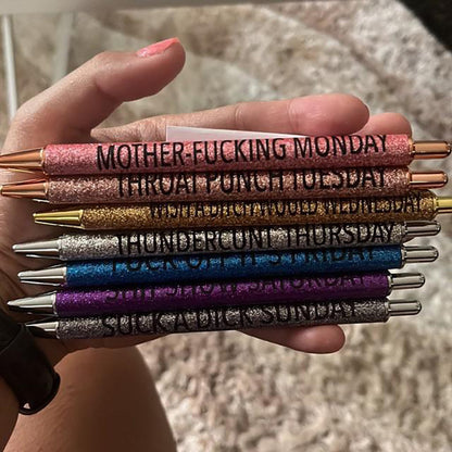 Colored Glitter Pen Set For Sarcastic Souls