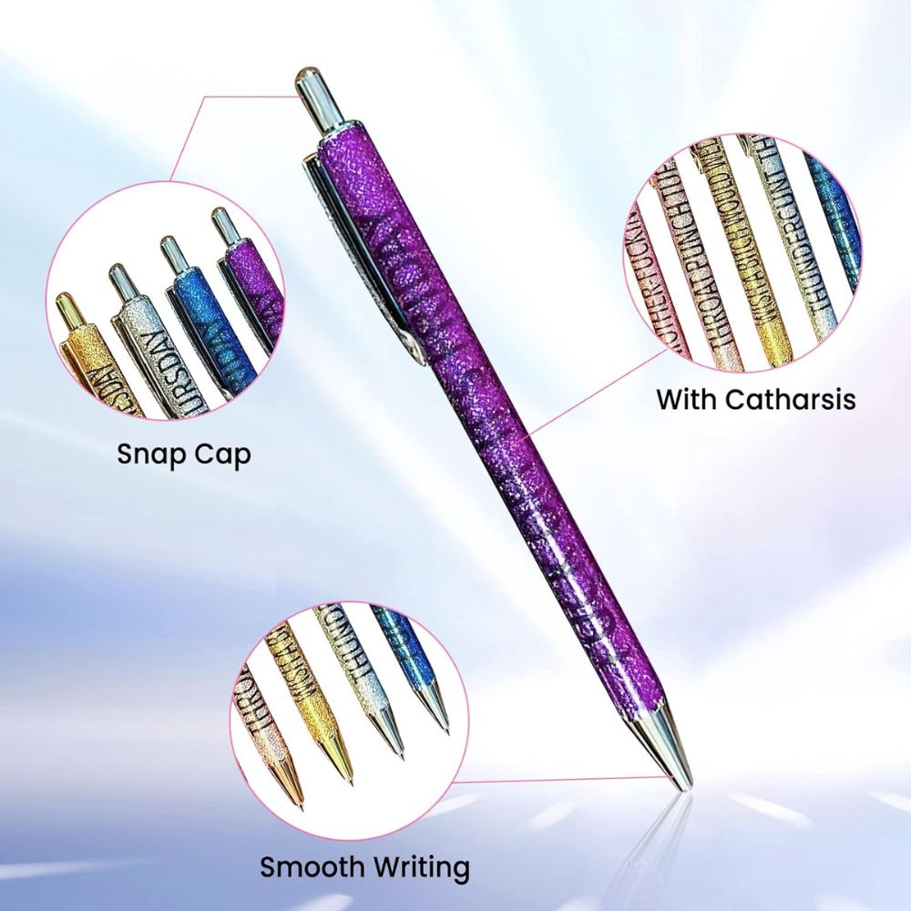 Colored Glitter Pen Set For Sarcastic Souls