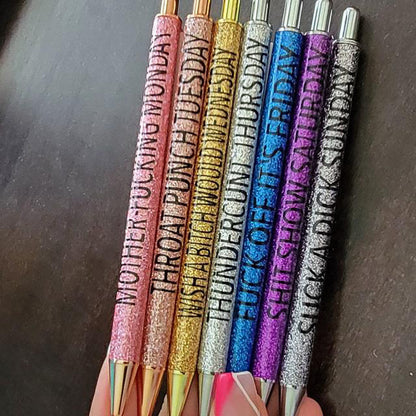 Colored Glitter Pen Set For Sarcastic Souls