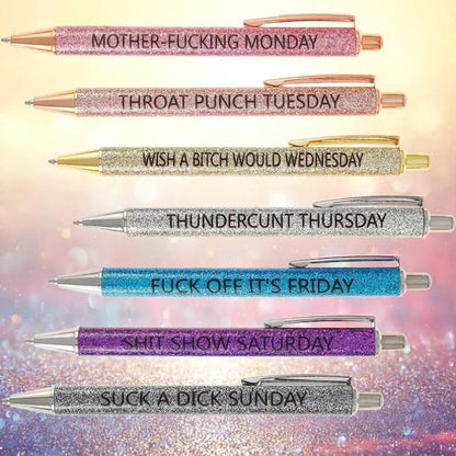 Colored Glitter Pen Set For Sarcastic Souls