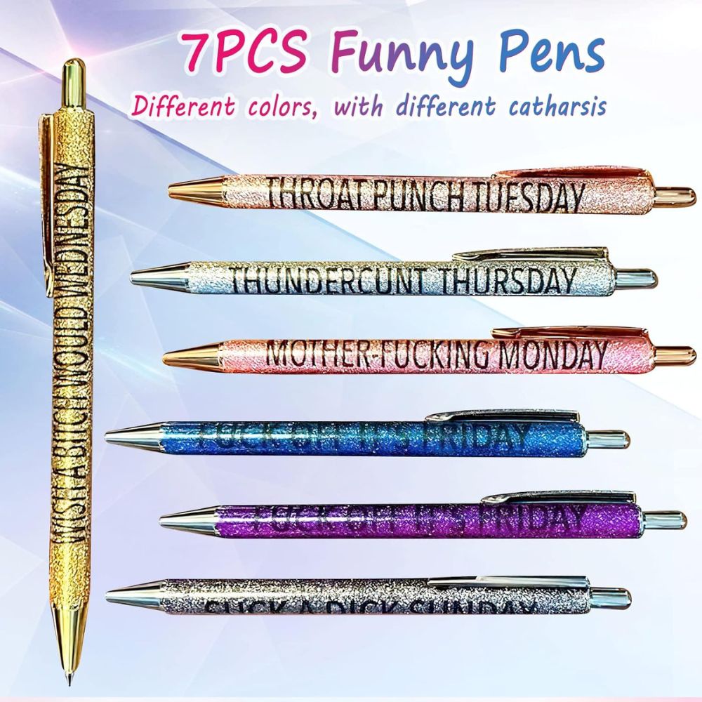 Colored Glitter Pen Set For Sarcastic Souls