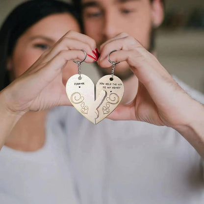 You Hold The Key to My Heart & Forever Couple Keychain