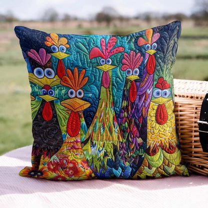 Whimsical Chickens D234 Pillow Case