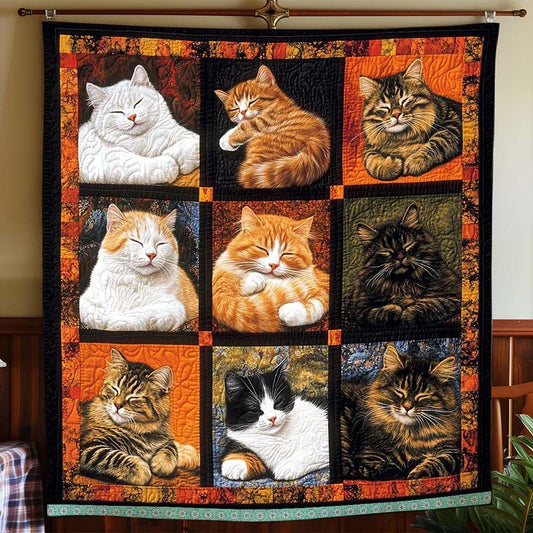 Sleeping Cat Collection Blanket - D251 - Premium Blanket