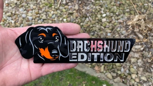 Dachshund Car Badge Laser Cutting Car Emblem CE030