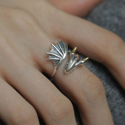 Be Bold Be Strong Be Confident Dragon Adjustable Ring