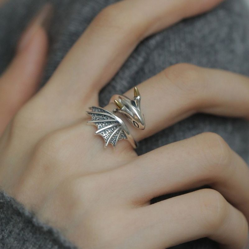 Be Bold Be Strong Be Confident Dragon Adjustable Ring