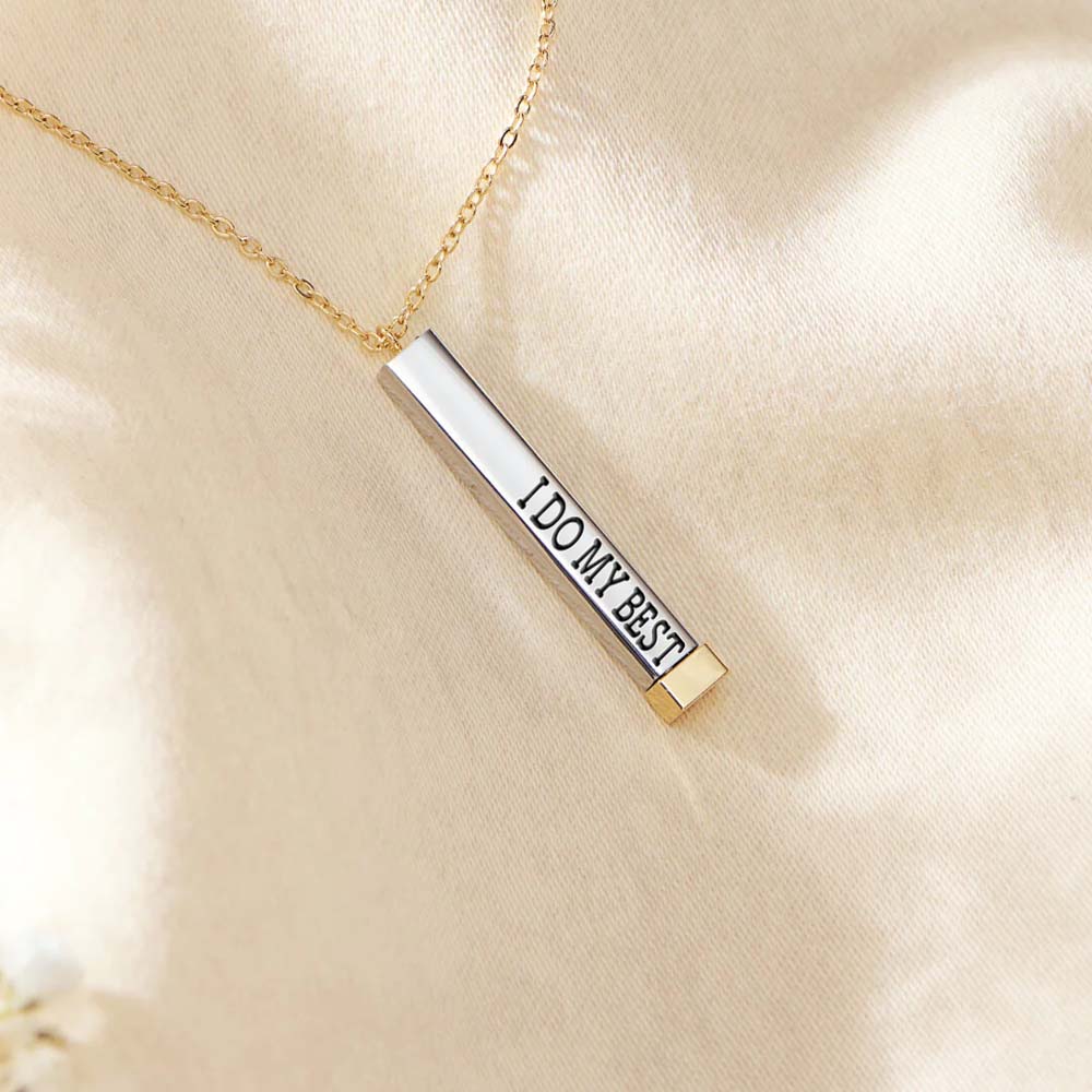 I Do My Best God Does The Rest Hidden Message Necklace