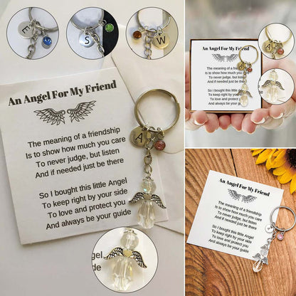 Customizable Guardian Angel Keychain - Perfect Best Friend Gift