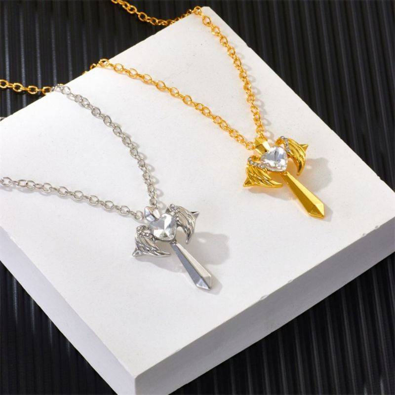 Angel Wings Cross Necklace