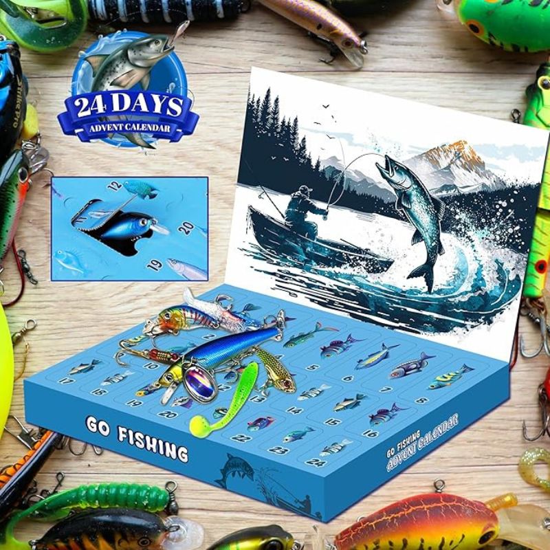 24 Days Christmas Countdown Fish Tackle Set