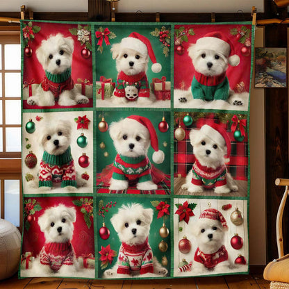 Maltese Christmas Blanket - H186 - Premium Blanket