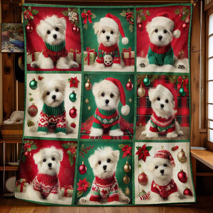 Maltese Christmas Blanket - H186 - Premium Blanket