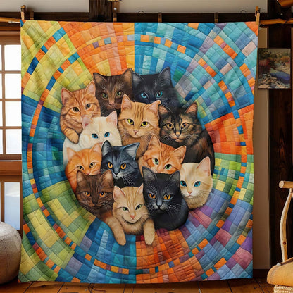 Whirling Cats Dream Blanket - H193 - Premium Blanket