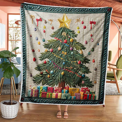 Christmas Tree & Star Winter Blanket - H201 - Premium Blanket