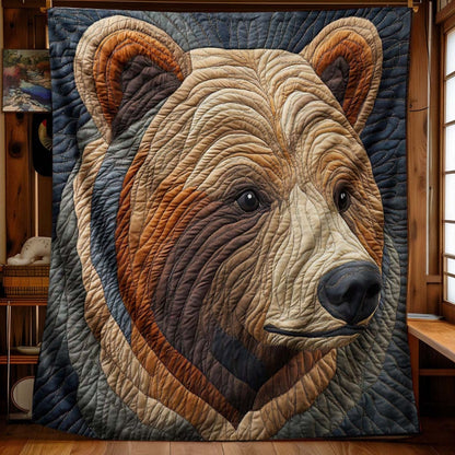 Wild Brown Bear Serenity Blanket - H206 - Premium Blanket