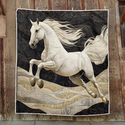 Graceful White Horse Blanket - H256 - Premium Blanket