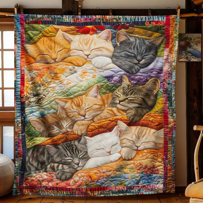 Slumbering Kitties Blanket - H258 - Premium Blanket