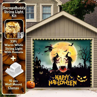 Graveyard Scene Halloween Garage Door Covers HC009