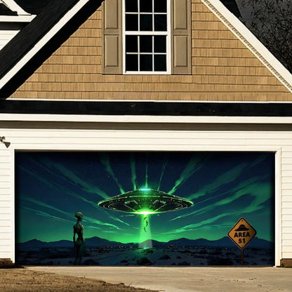 Alien Abduction Halloween Garage Door Covers HC011