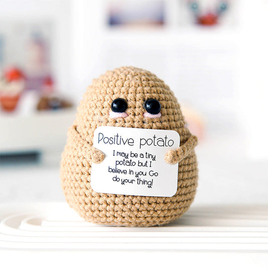 Handmade Emotional Support Gift - Positive Potato - Light Brown