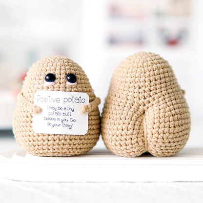 Handmade Emotional Support Gift - Positive Potato - Light Brown