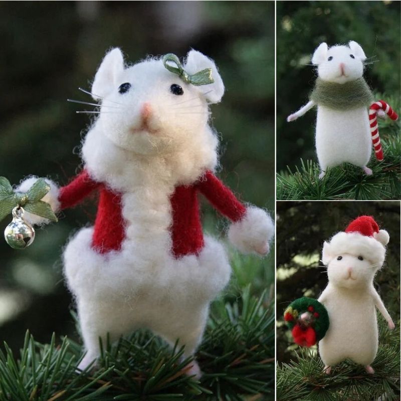 Handmade Mouse Bringing Holiday Cheer to Life