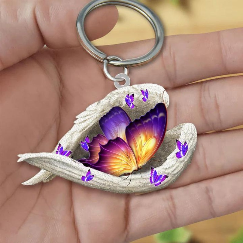 Sleeping Angel Acrylic Keychain Butterfly SA205