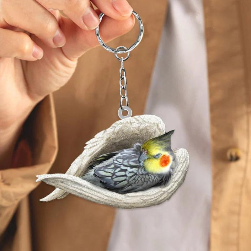 Sleeping Angel Acrylic Keychain Cockatiel SA208