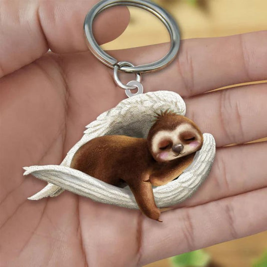 Sleeping Angel Acrylic Keychain Sloth SA247