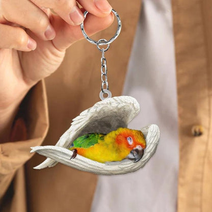 Sleeping Angel Acrylic Keychain Sun Conure SA249