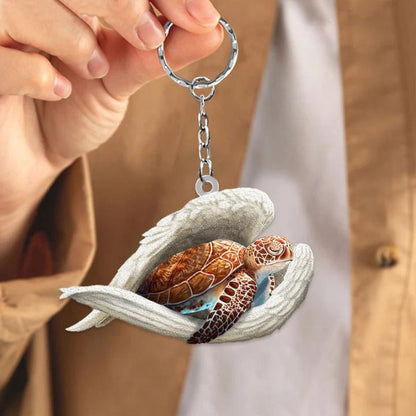 Sleeping Angel Acrylic Keychain Turtle SA252