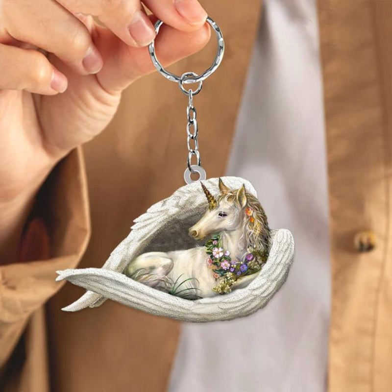 Sleeping Angel Acrylic Keychain Unicorn SA254