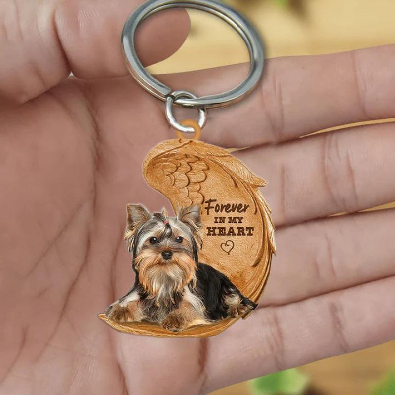 Yorkshire Terrier Forever In My Heart Acrylic Keychain FK005