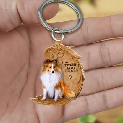 Shetland Sheepdog Forever In My Heart Acrylic Keychain FK015