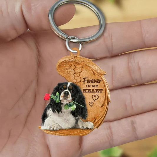 Cavalier King Charles Spaniel Forever In My Heart Acrylic Keychain FK026