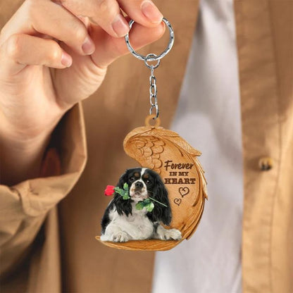 Cavalier King Charles Spaniel Forever In My Heart Acrylic Keychain FK026