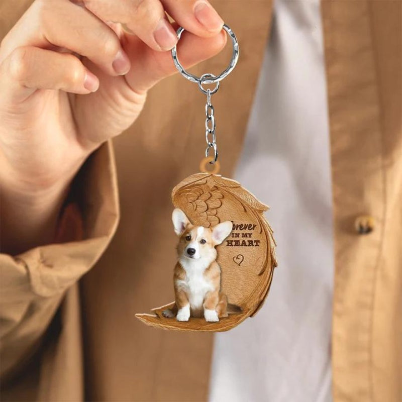 Corgi Forever In My Heart Acrylic Keychain FK035