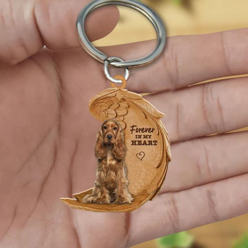 Cocker Spaniel Forever In My Heart Acrylic Keychain FK036