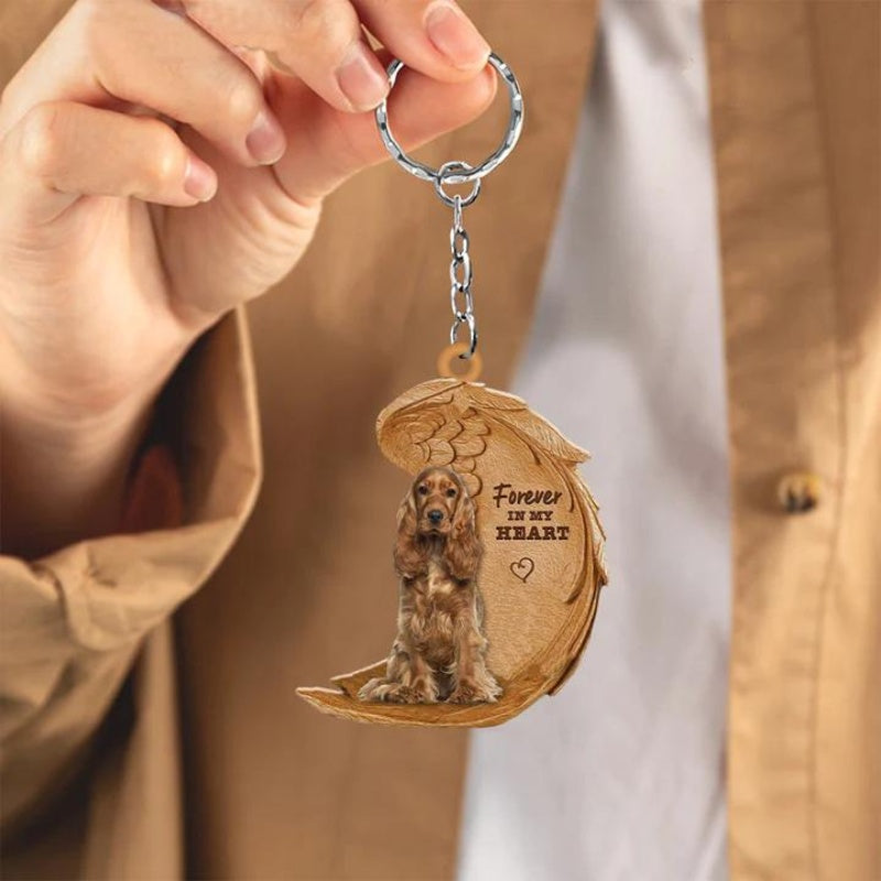 Cocker Spaniel Forever In My Heart Acrylic Keychain FK036