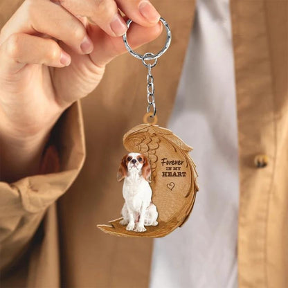 Cavalier King Charles Spaniel Forever In My Heart Acrylic Keychain FK079